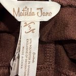 Matilda Jane NWT  Women's  Brown Alice Textured Wide Leg Cropped Pants Size Small . Photo 9