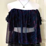 Urban Outfitters UO Pleated Shimmer Off-The-Shoulder Top Photo 0