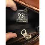 OZ Orifaz Argentine Brown Floral Cross Body Bag Leather Retro Vtg Y2k Artsy Photo 5