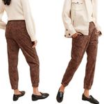 Anthropologie Kalea Leopard Corduroy Trouser Jogger Pants Brown Black Size Small Photo 7