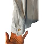 Liz Claiborne Crazy Horse Blue Long Sleeve Blue Button Down Shirt Women Sz L Photo 4