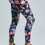 Noli‎ Yoga Eden Floral Leggings XS Black Photo 0