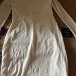 NWT Lulus Gift of Love White and Silver Backless Long Sleeve Mini Dress L Size L Photo 8