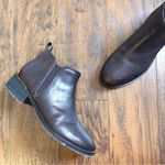 Tory Burch  • Griffith chelsea boots ankle booties dark brown leather logo low Photo 6