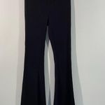 Aerie Women Black Ribbed High Rise Pull On Flare Pants Size XS Photo 0