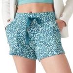 Athleta Balance 4” Shortie Clouded Leopard Blue Size Small NWT Photo 0