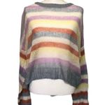 Wild Fable NWOT Pastel Rainbow Striped Crewneck Sweater New Photo 2