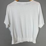 Vintage 80s Top Pastel‎ Rainbow Batwing Sleeve Women Flowers White Tee Retro Tee Photo 1