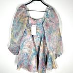 NEW SELKIE Sz XS The Princess Mini Dress in Stepmom Pastel Watercolor Photo 2