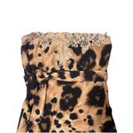 Valentino Garavani animal print brown black lace strapless Y2K dress Sz 42 US 6 Photo 1