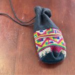 Handmade pouch necklace medicine bag Black Photo 2