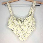 Princess Polly  Yellow Floral Bustier Corset Top Mini Cropped Size 2 Photo 0