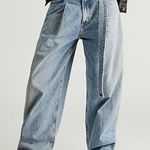 AGOLDE  Free People Belted Baggy Jeans in Outlander Photo 0