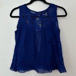 Free People crochet Fly Away top royal blue Photo 3