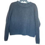 Quince  Organic Cotton Fisherman Crew Sweater Charcoal Size L Photo 0