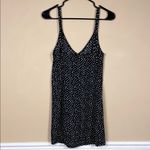 ZARA  Women’s Polka Dot Black White Double Strap V-Neck Tank Mini Dress Photo 4