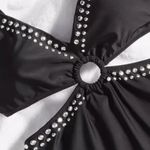 Bar III Women's Black Tell Me About It Stud One-Piece Swimsuit Size Medium NWOT Photo 10