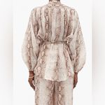 Zimmermann NWT  snake print waist tie blouse size 1 Photo 4