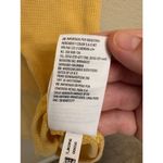 American Eagle Waffle Knit Pullover Cozy Henley Tee Shirt Top Yellow Medium Photo 5
