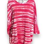Lane Bryant Pink Tie Dye Sweatshirt Cinch Hem Soft 10/12 Photo 0