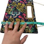 Multicolor Butterfly Rectangular Convertible Clutch Crossbody Purse Wedding Blue Photo 7