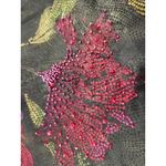 Chico's  100% Silk Hand-Beaded Black Pink Red Jacket Blazer Size 3 - XL 16/18 Photo 6