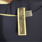 Julian Taylor  Navy Blue Flutter Sleeve Ruffle Hem Shift Dress Plus Size 2X Photo 2