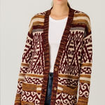 Lucky Brand  Aztec cardigan women boho southwest size medium Photo 0