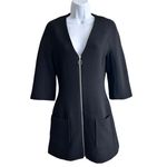 Alexis  Dominique Black Wool Mini zip up Dress‎ XS capsule minimalist feminine Photo 1