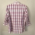 Carhartt Huron Cream Berry Red Pink Plaid Button Down 3/4 Sleeve Shirt Size XL Photo 13