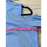 Truth NYC Truth Button -Up Embroidered Floral Blue Blouse Size Large Small Florals Photo 6