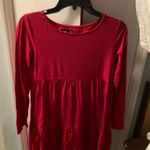ZJCT Red Long Sleeve Baby Doll Dress Photo 4