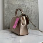 Kate Spade Rose Gold Top Handle Mini Satchel in Metallic Saffia Glittering Photo 9