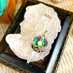 Mermaid Abalone Shell & Pearl Sterling Sisters Necklace Green Photo 1