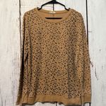 Jane and Delancey  Pullover Top Waffle Long Sleeve Animal Shine Print Size Large Photo 1