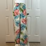 See You Monday  Floral Tropical Wide Leg Rayon Jumpsuit Size XL. E99 Photo 3