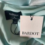 Bardot Satin Backless Slip Dress Evening Gown Blue Size 12 One Shoulder Formal Photo 6