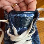 Coach Blue and White Sneakers with Butterfly Pattern Photo 7