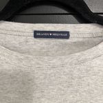 Brandy Melville  Gray Crewneck Baby Tee Women’s T-Shirt One Size GUC Photo 2