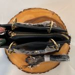 Trina Turk Black Mini Bag with Double Handles Crossbody Strap front slip pocket Photo 5