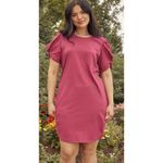 Summersalt The Luxe Pima Twist-Sleeve T-Shirt Dress Size Medium Dark Rose Photo 9