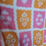 PIYAMA COLORFUL IKAT PRINT PINK ORANGE PAJAMA TOP AND PANTS SET XS Photo 7