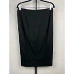 CAbi 550 Seamed Pencil Skirt Womens Black Stretch Knit Back Zipper Size 8 Photo 3