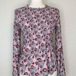 Calligraphie Boho Floral Smoked Romantic Long Sleeves Top Pink Size M Photo 0