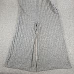 Mina Lisa Jumpsuit Womens L Gray Ribbed Wide Leg Baggy Oversized Stretchy Lounge Size L Photo 10