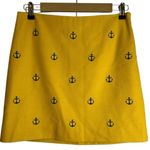 Vineyard Vines Vineyard Vines Yellow Wool Anchor Skirt Women’s 2 Nautical Lined Sailor 2R0342 Photo 0