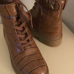 Michael Kors women chestnut brown embossing Parker combat boots US 6.5 Photo 11
