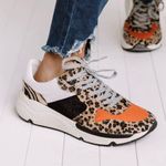 White Raven Loyal leopard print platform sneaker 6 Orange Photo 1