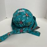 Harmony Scrub Hat Floral Lightweight Elastic Band Retro Boho Cotton Green USA Photo 3