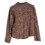 Kensie Western Shacket Womens S Brown Zebra Print Button Down 100% Cotton Earthy Photo 3